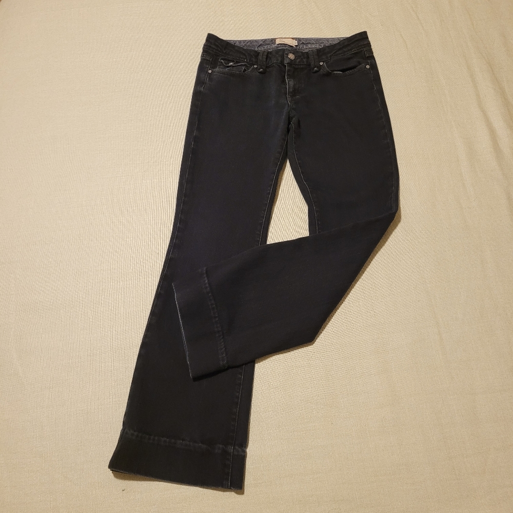 Paige Black Jeans • Flare • Low rise •Size 30 • 5 pocket